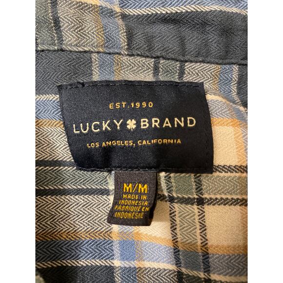 Lucky Brand‎ Mens Size Medium Button Down Long Sleeve Dress Shirt Plaid - Picture 5 of 6